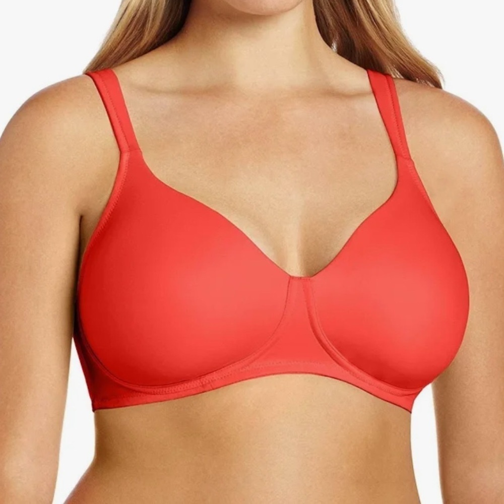 Leading Lady‎ Red Brigitte Molded Padded T-Shirt Bra, US 52 DD New